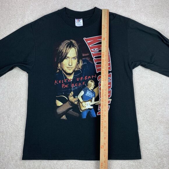 VTG Y2K Keith Urban Be Here Tour Long Sleeve T-Shirt Size Large Vintage Jerzeez - Picture 9 of 10